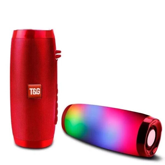 T&G TG-157 Colorful LED Light Wireless BT Speaker Changing Lights/Mic/FM/TF Card - Picture 1 of 8